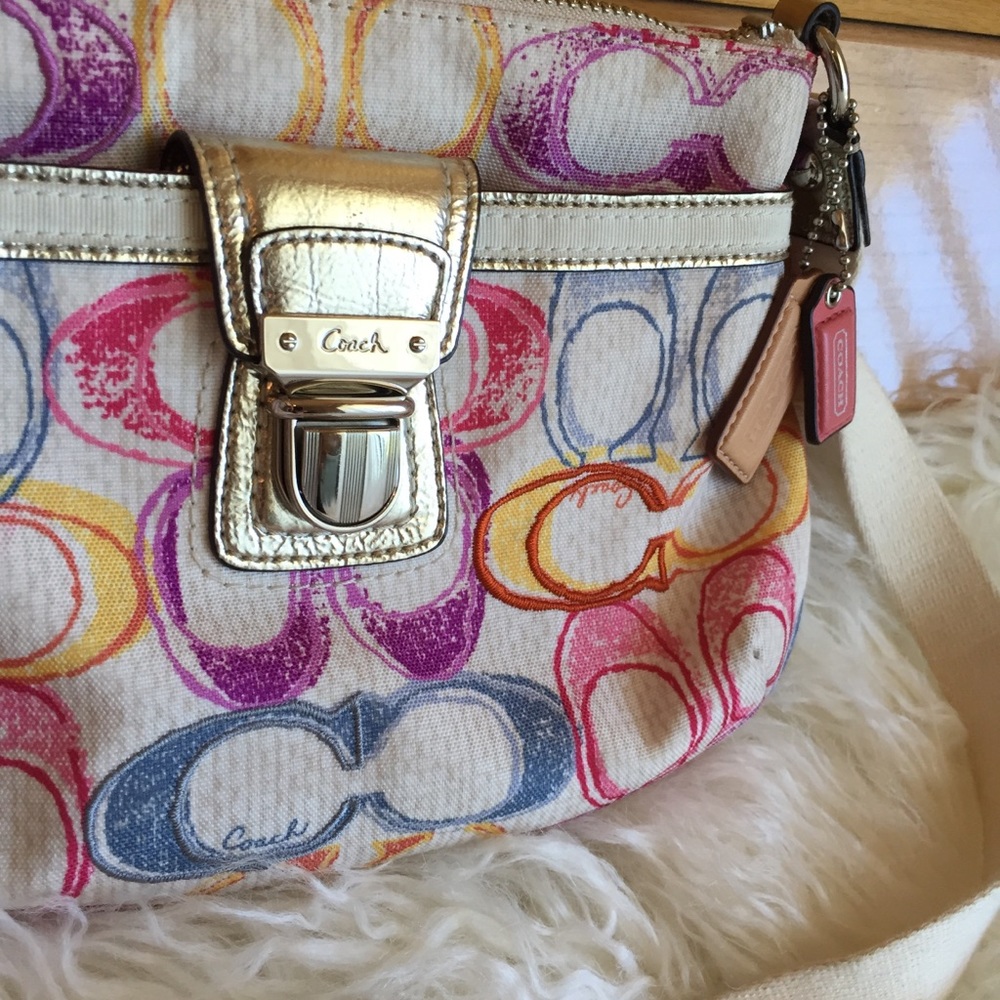 Coach Multi Color Signature C Crossbody - image 2